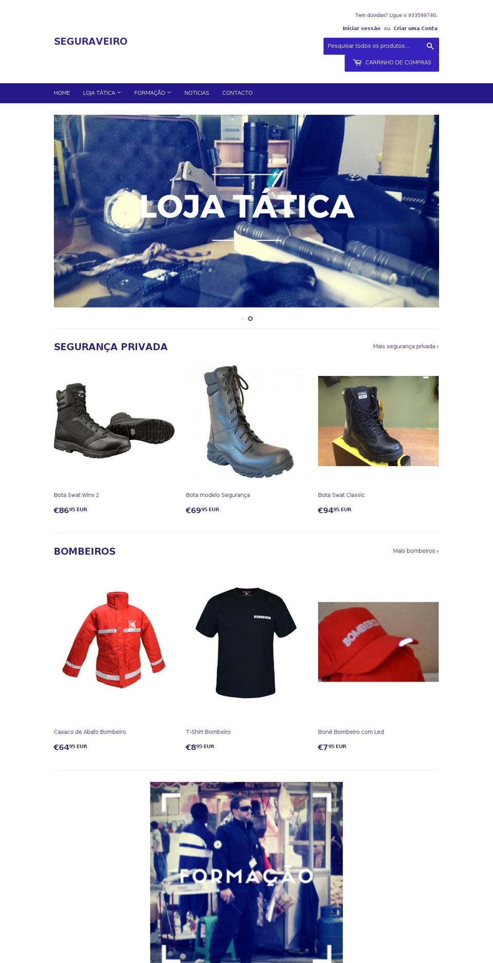 seguraveiro.com — Shopify storefront screenshot