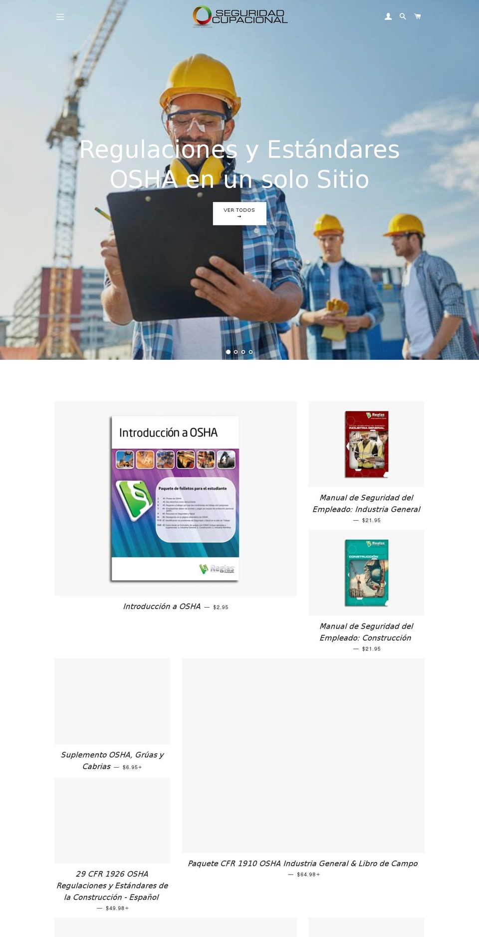 seguridad-ocupacional.com shopify website screenshot