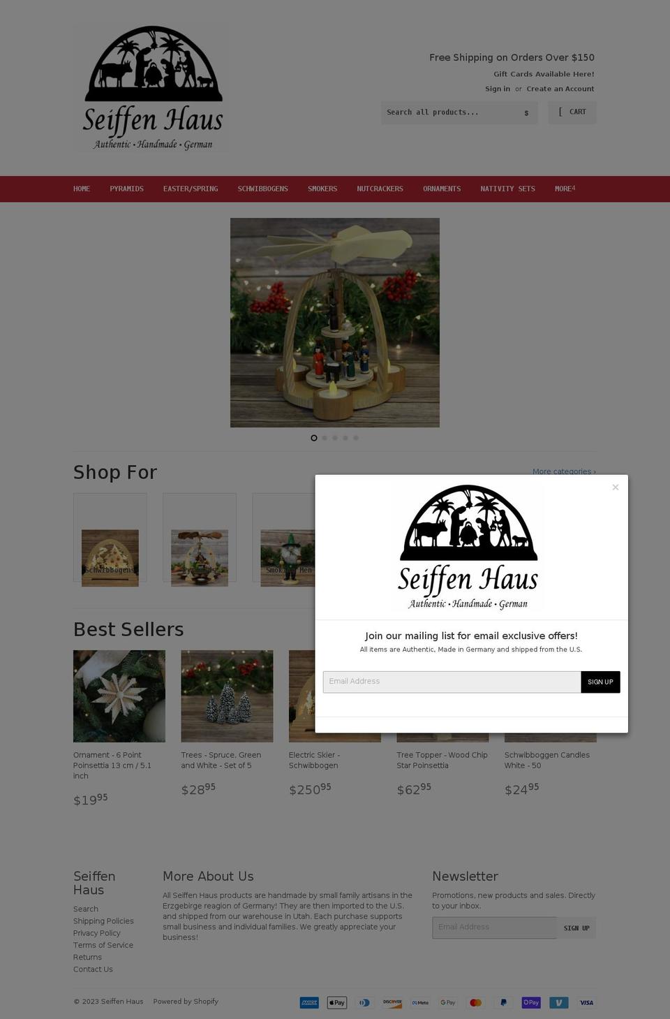 seiffenhaus.com shopify website screenshot