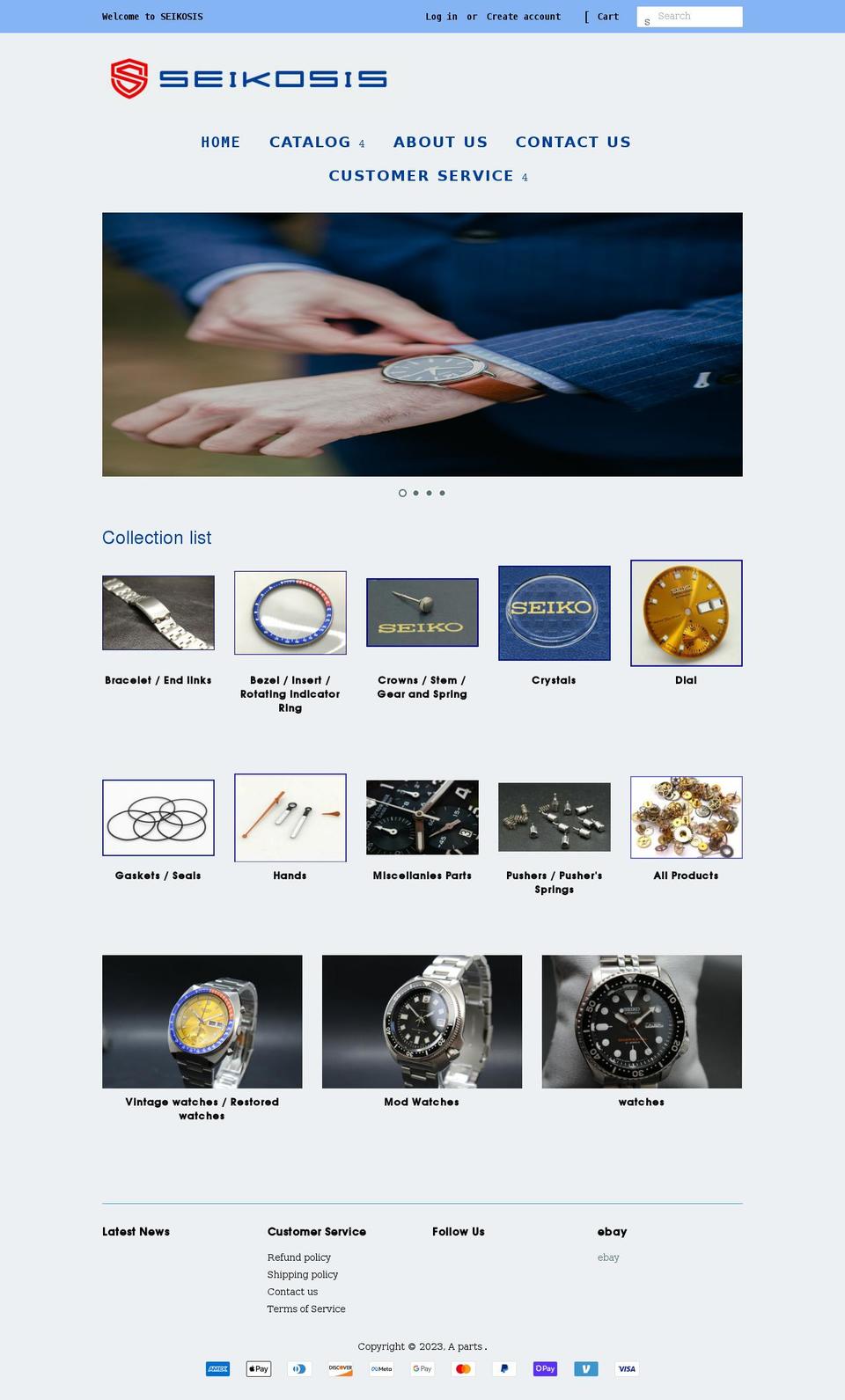 seikosis.com shopify website screenshot