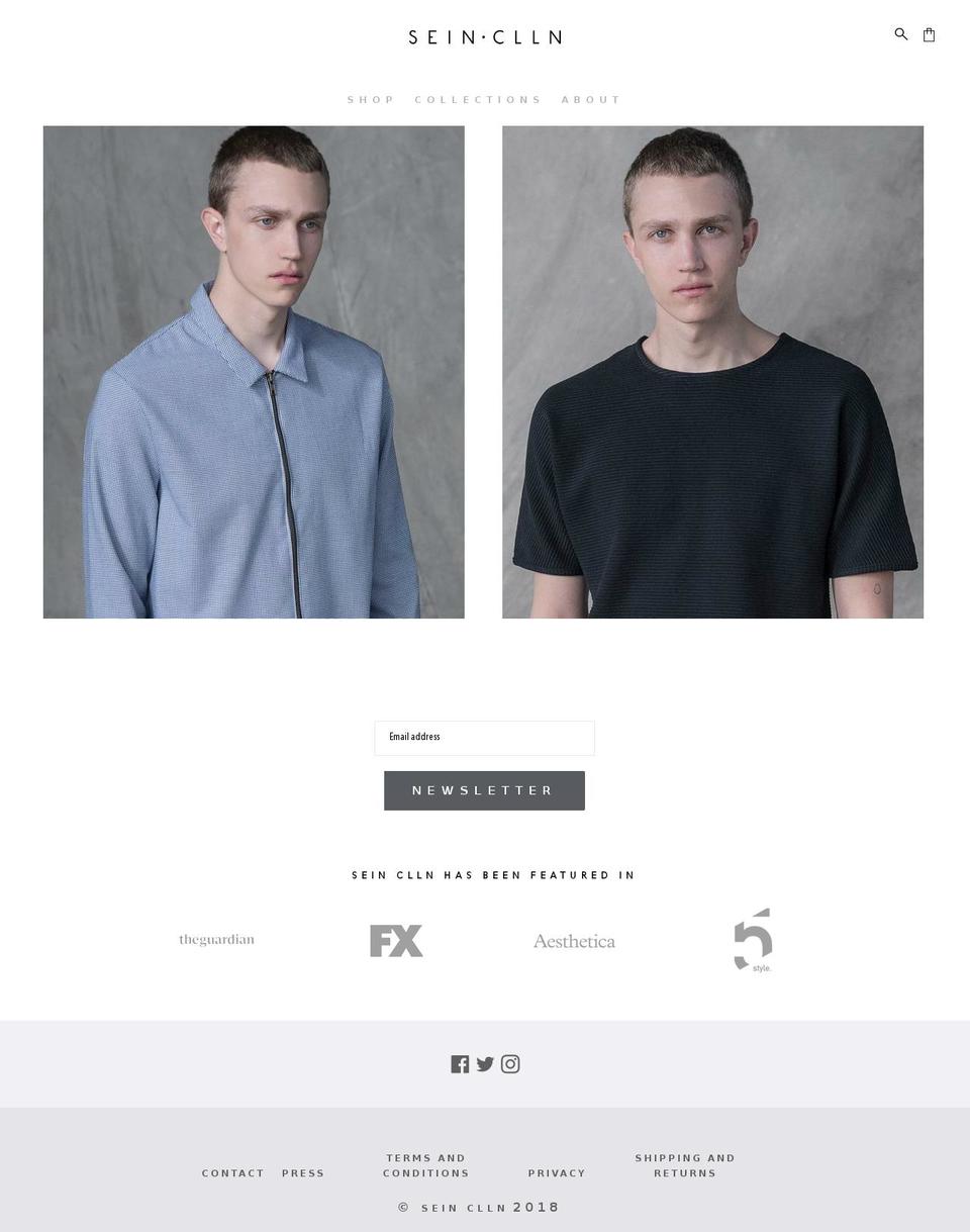 seinclln.com shopify website screenshot