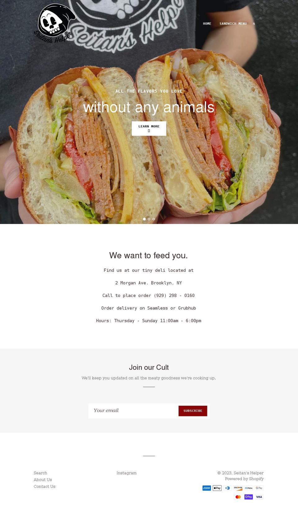 seitanshelper.com shopify website screenshot