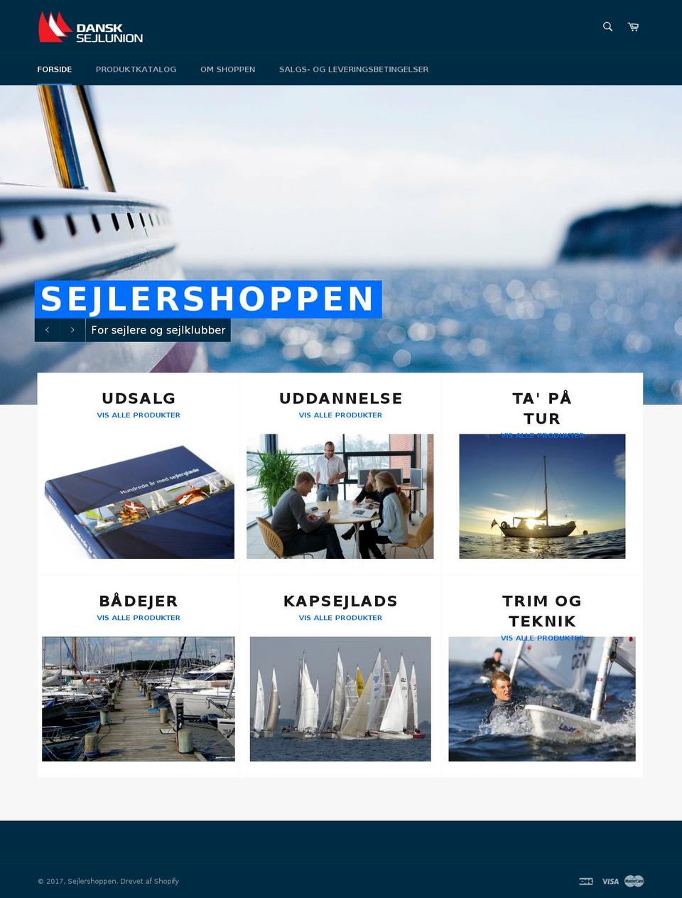 sejlershoppen.dk shopify website screenshot