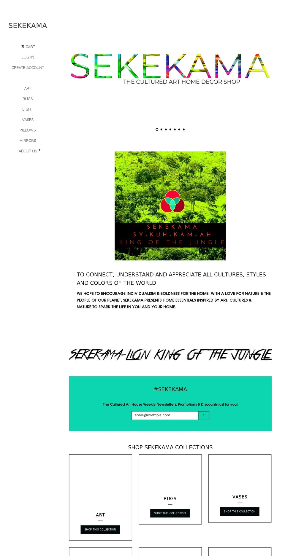 sekekama.com — Shopify storefront screenshot