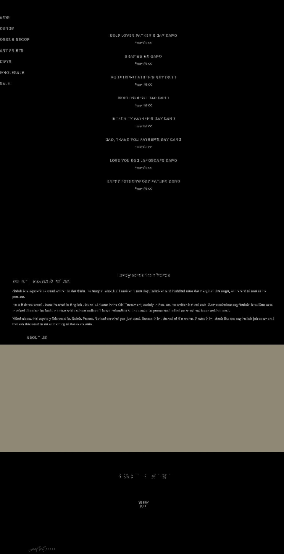 selahpaper.com shopify website screenshot