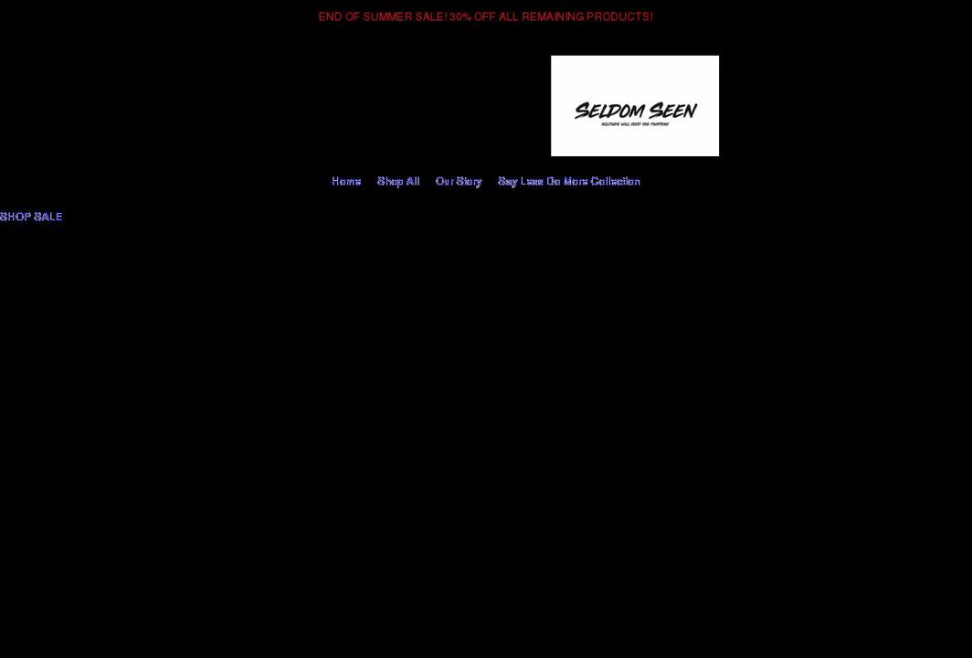 seldomseenuk.com shopify website screenshot