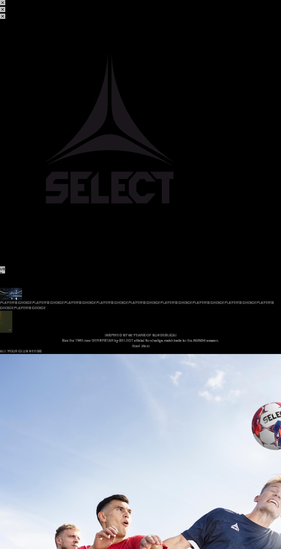 select-sport.myshopify.com shopify website screenshot