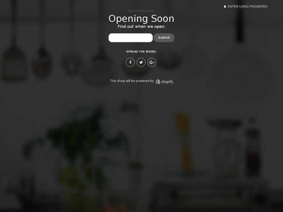selectbathrooms.com.au shopify website screenshot