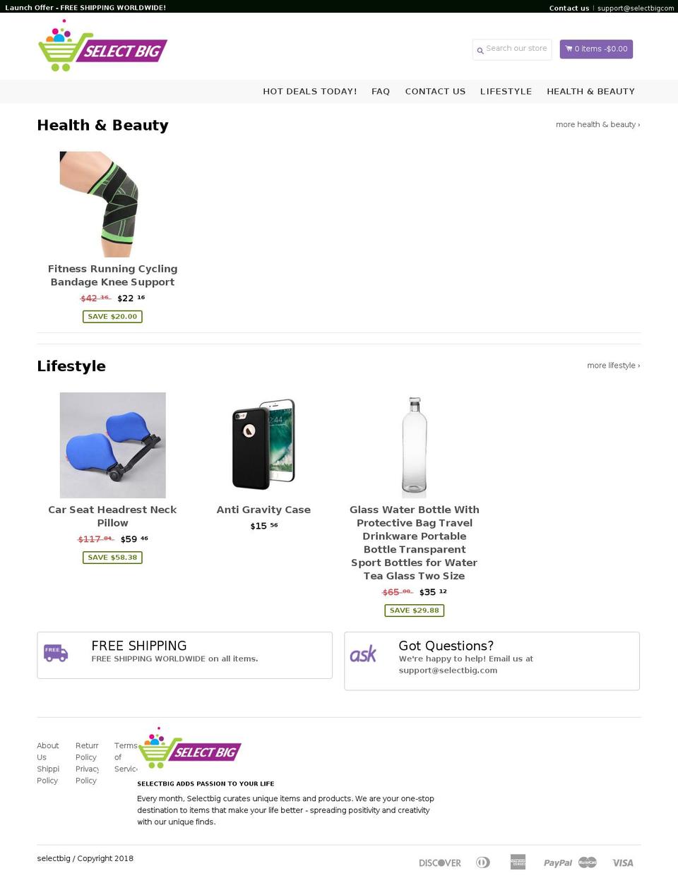 selectbig.com — Shopify storefront screenshot