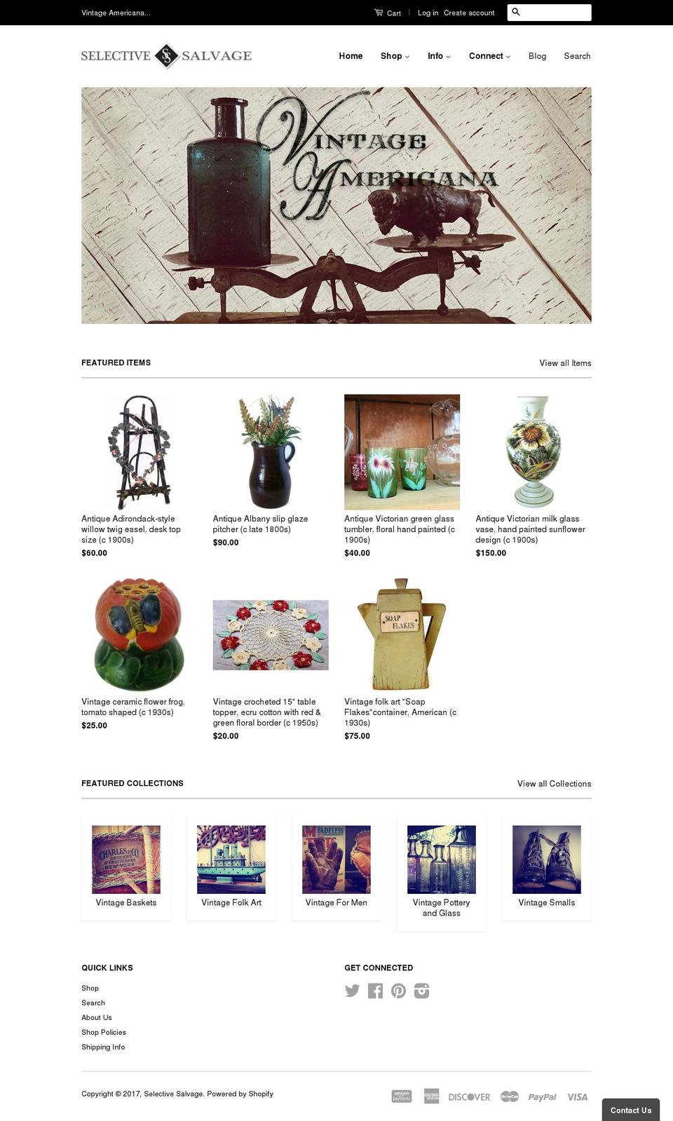 selectivesalvage.com shopify website screenshot