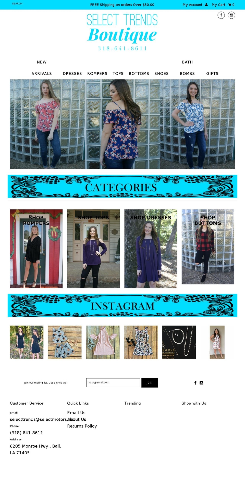 selectmotorsgiftstore.com shopify website screenshot