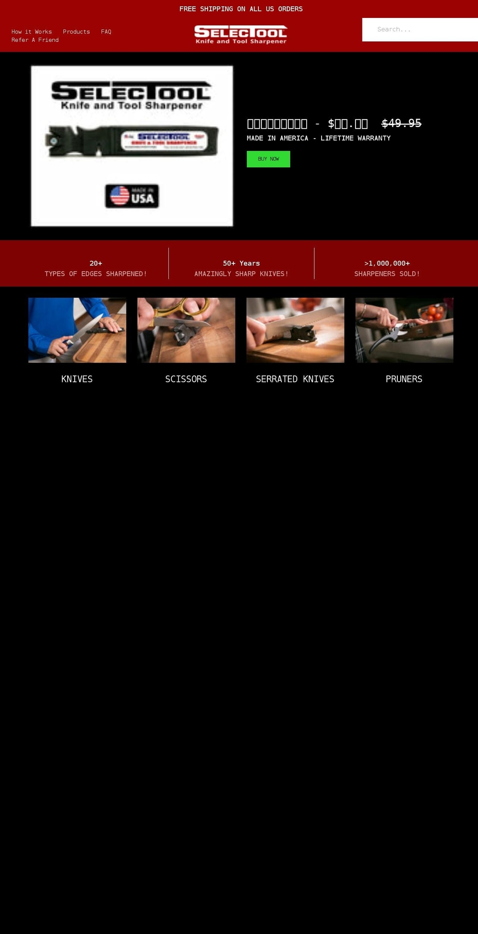 selectool.com shopify website screenshot
