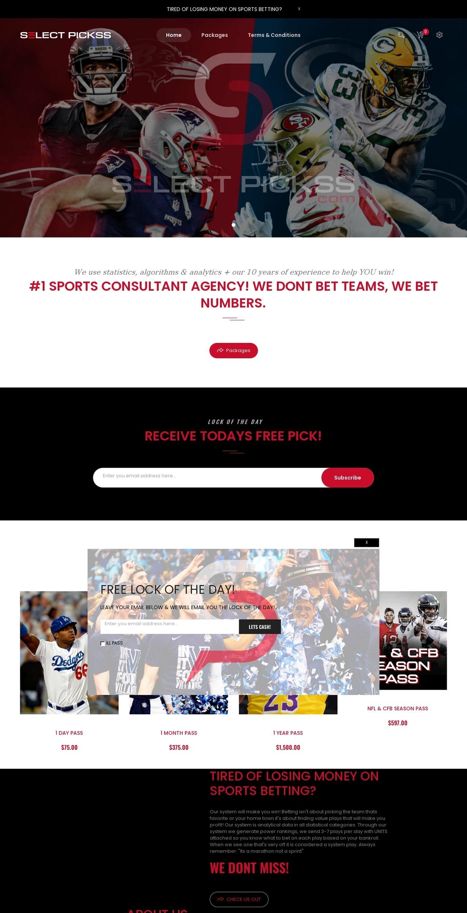 selectpickss.com shopify website screenshot