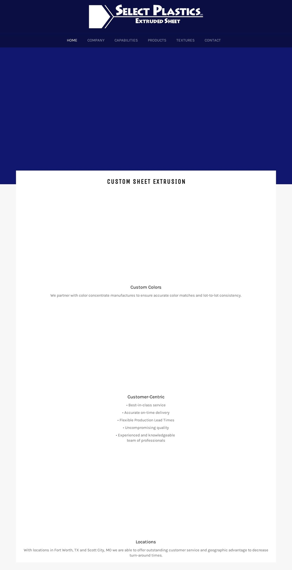 selectplastics.net shopify website screenshot