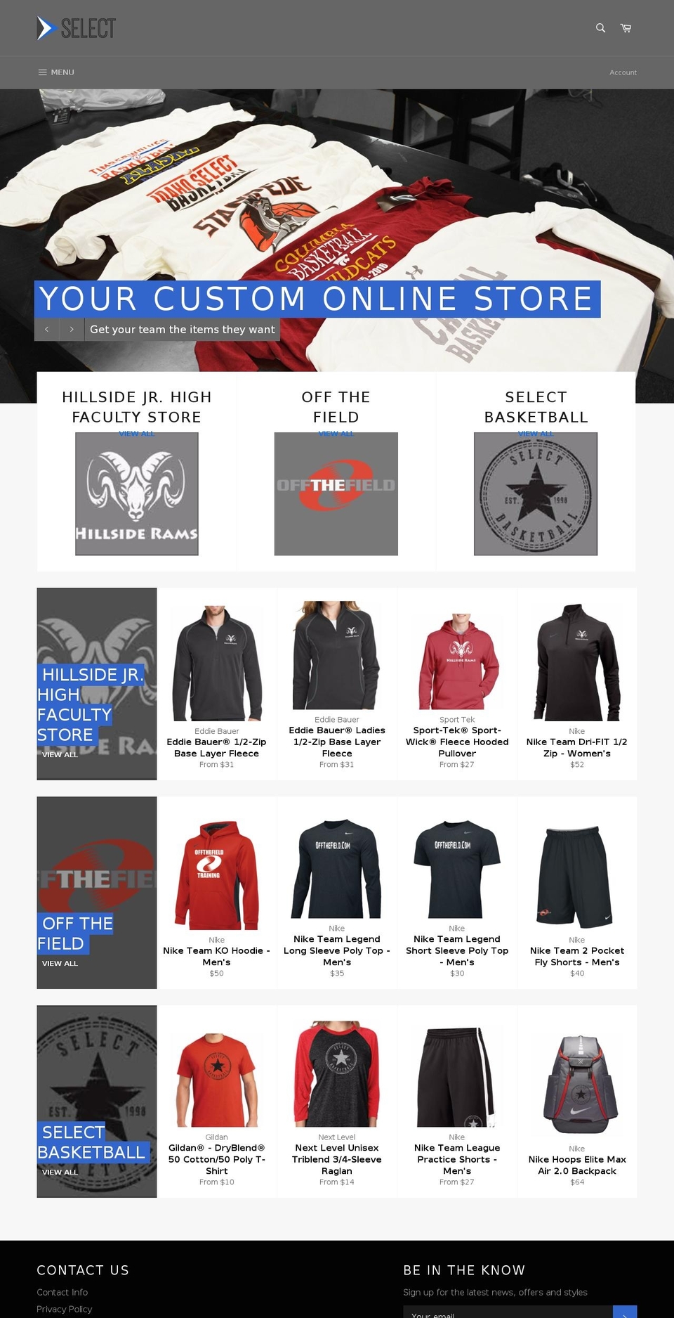 selectprintingusa.com shopify website screenshot