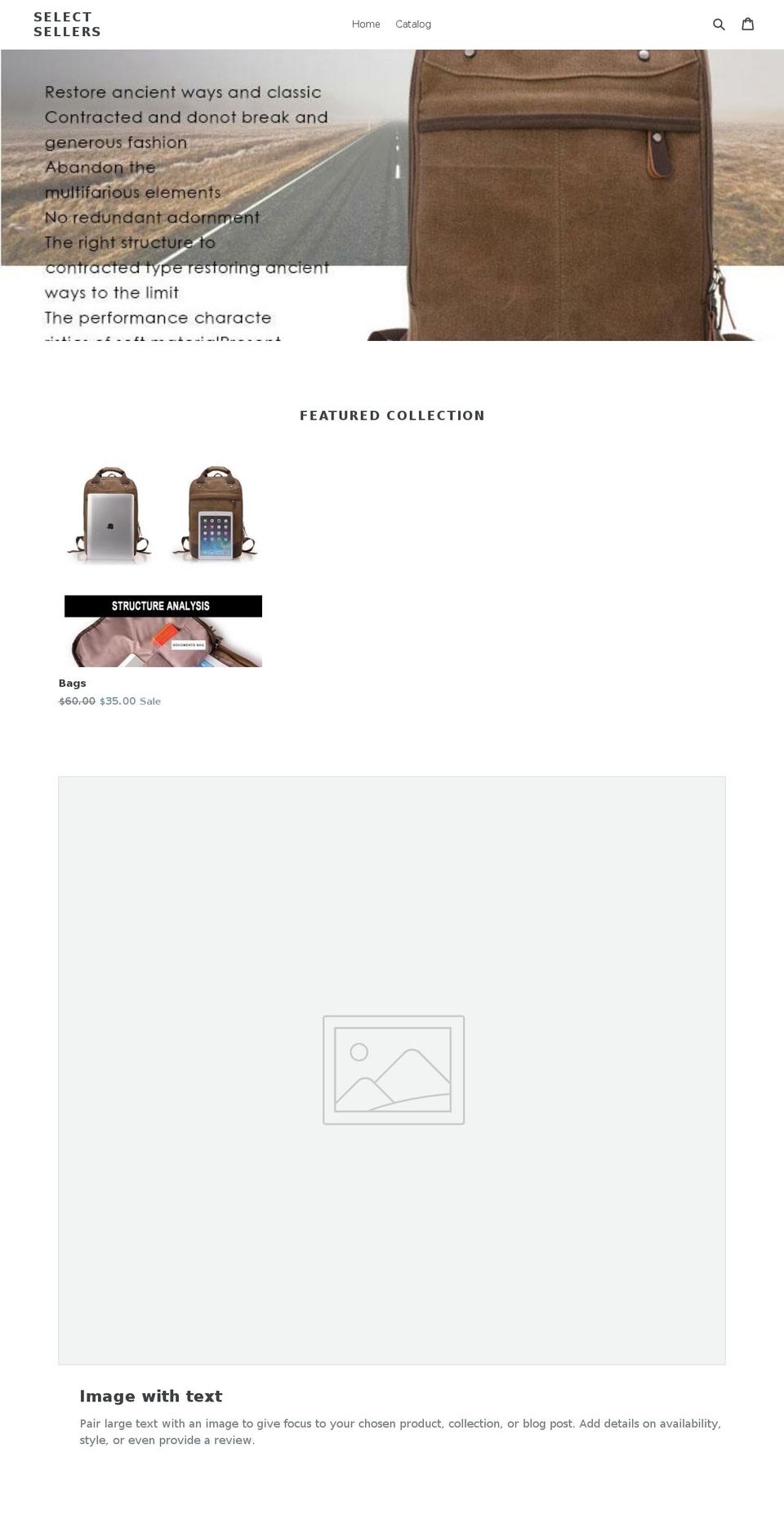selectseller.com — Shopify storefront screenshot