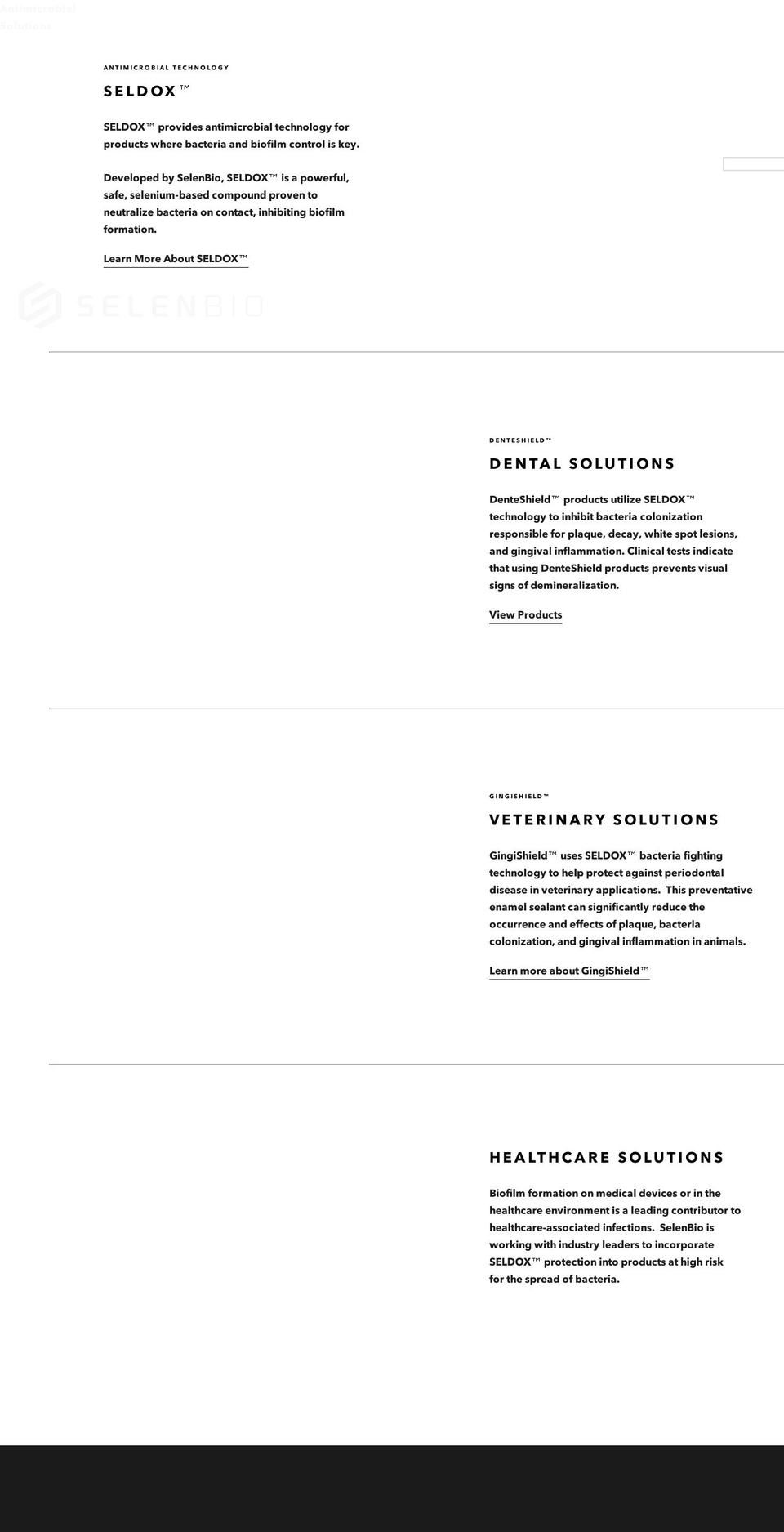 selenbio.com shopify website screenshot