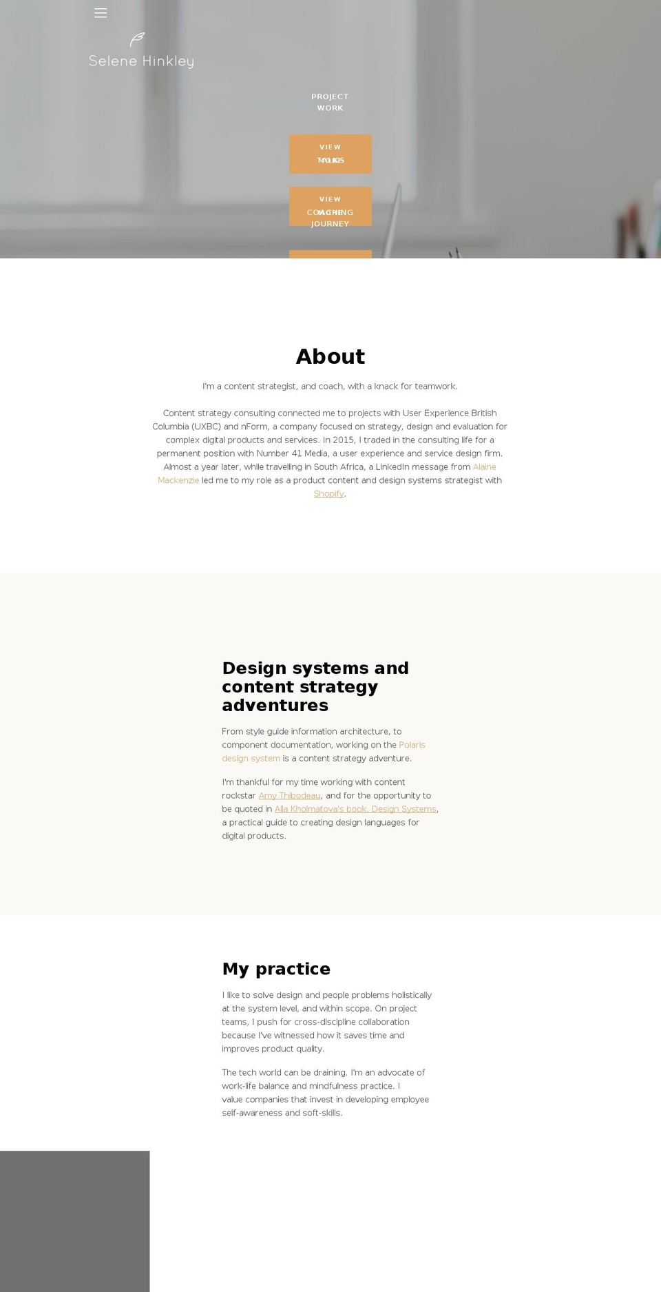 selenehinkley.com — Shopify storefront screenshot