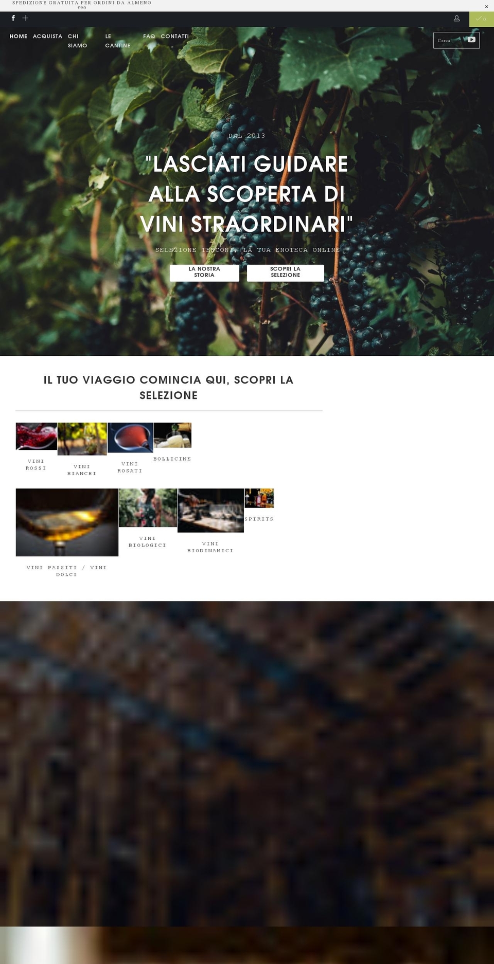 selezionetenconi.it shopify website screenshot