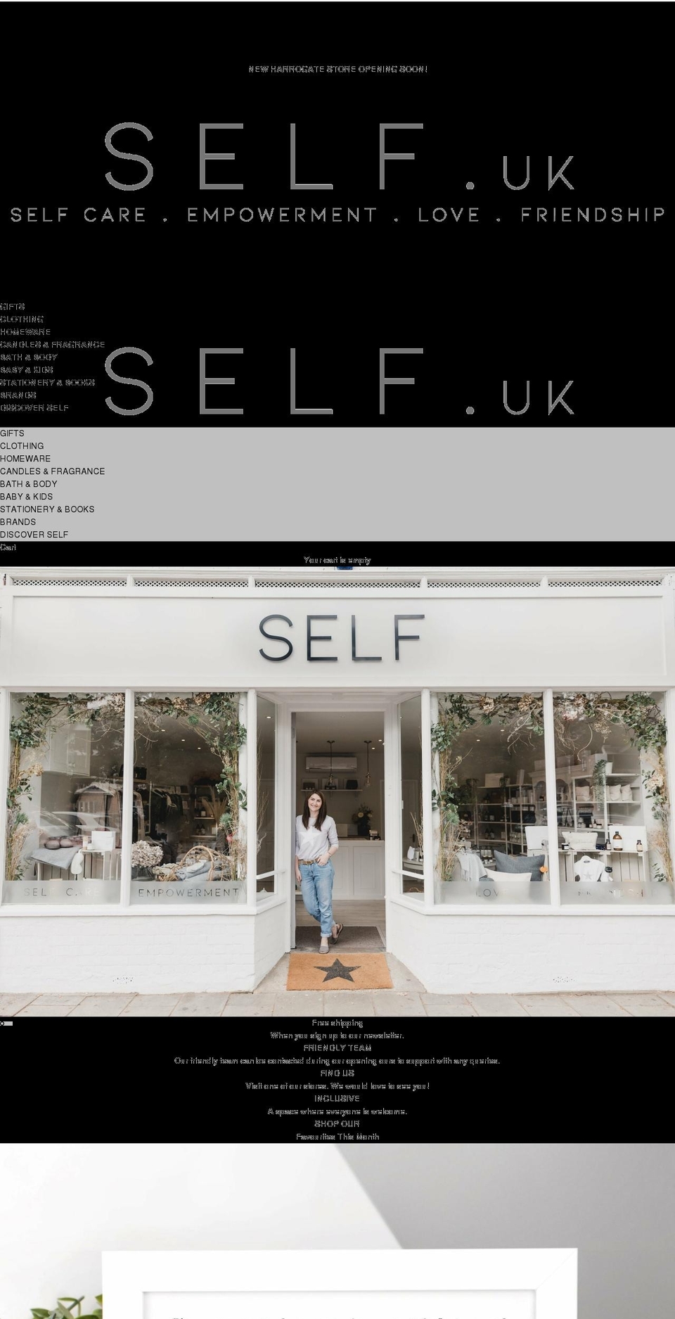 self.uk.com shopify website screenshot