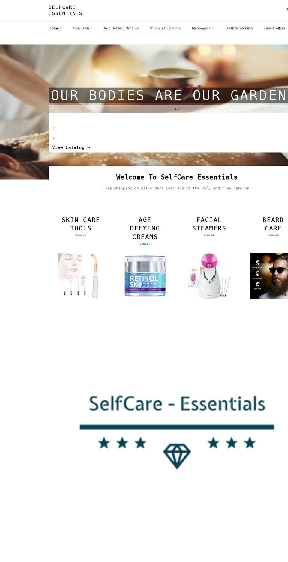 Dropshipusa updated Shopify theme site example selfcare-essentials.shop