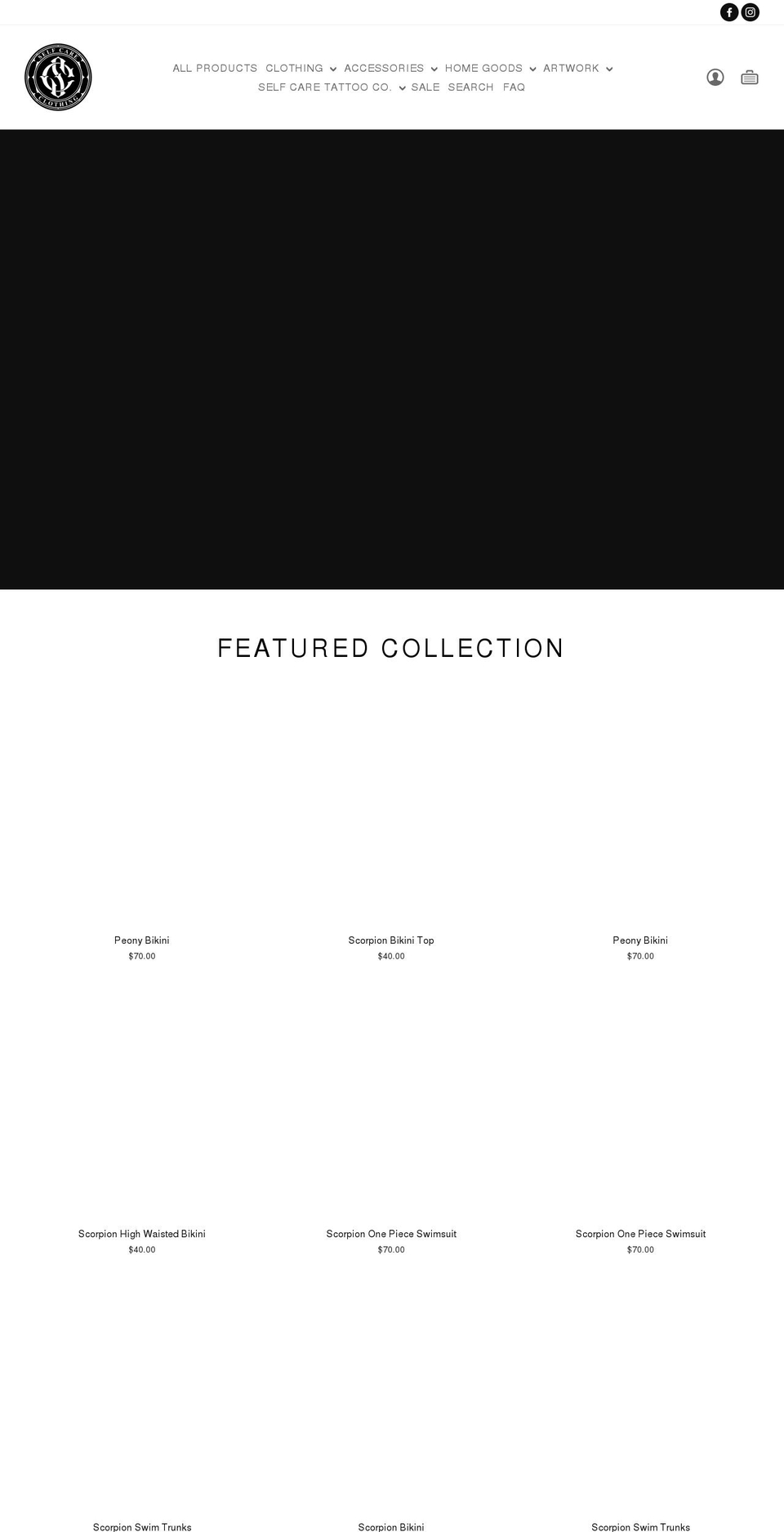 selfcareclothingcompany.com shopify website screenshot