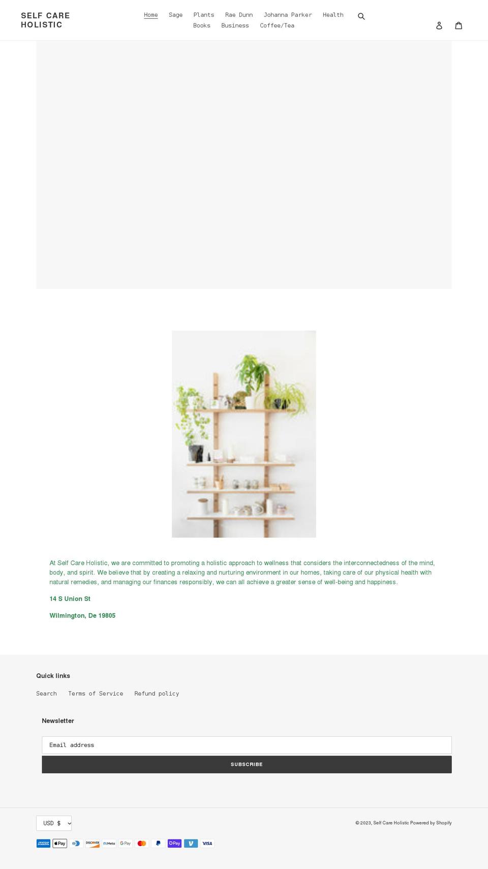 selfcareholistic.com shopify website screenshot