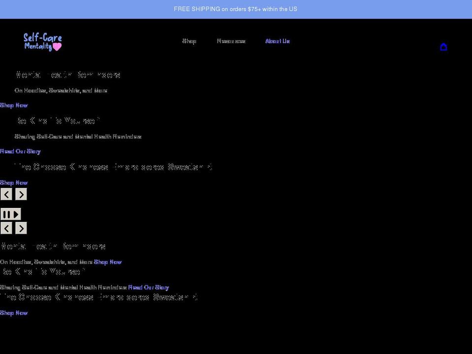 selfcarementality.com shopify website screenshot