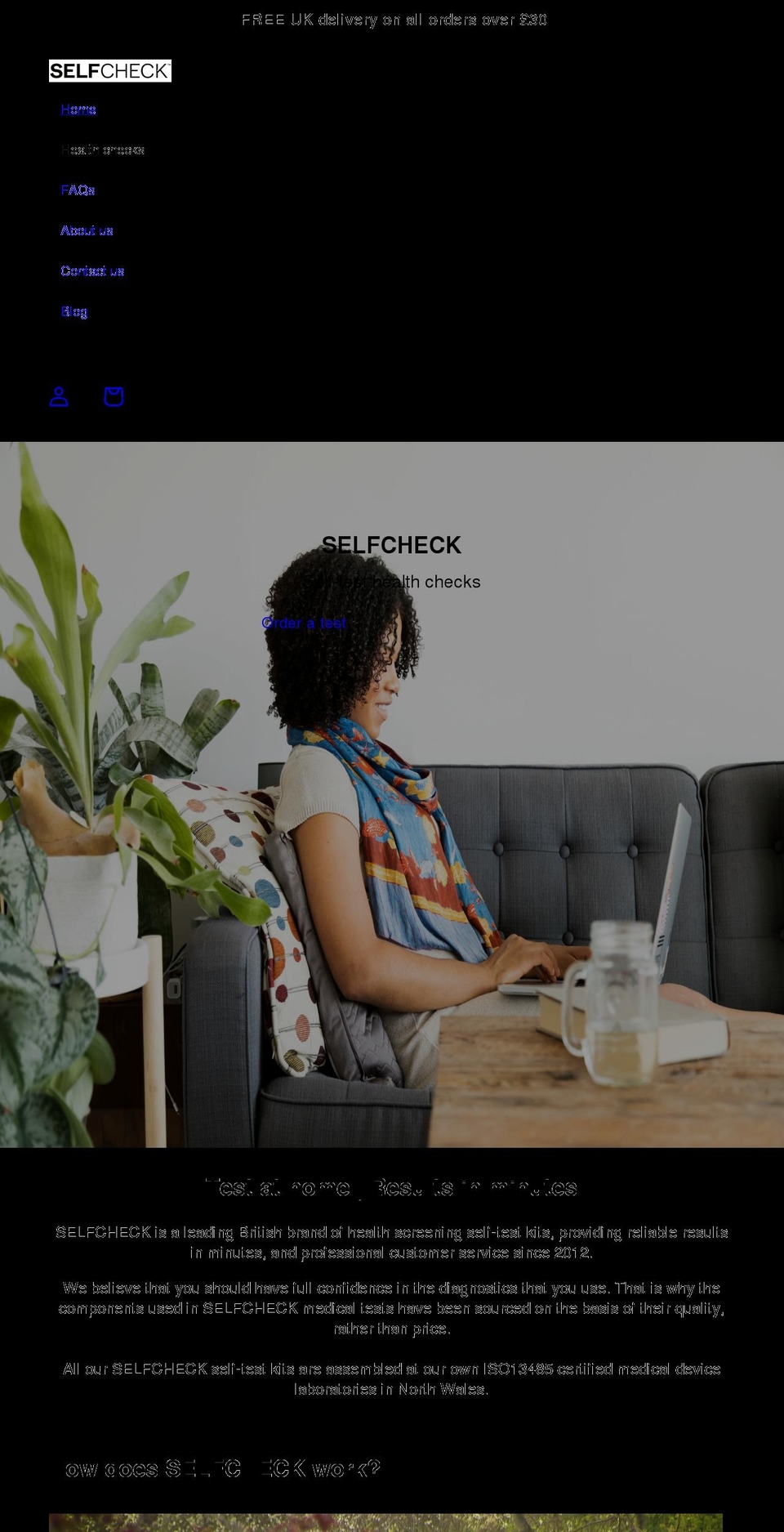 selfcheckmedical.com shopify website screenshot