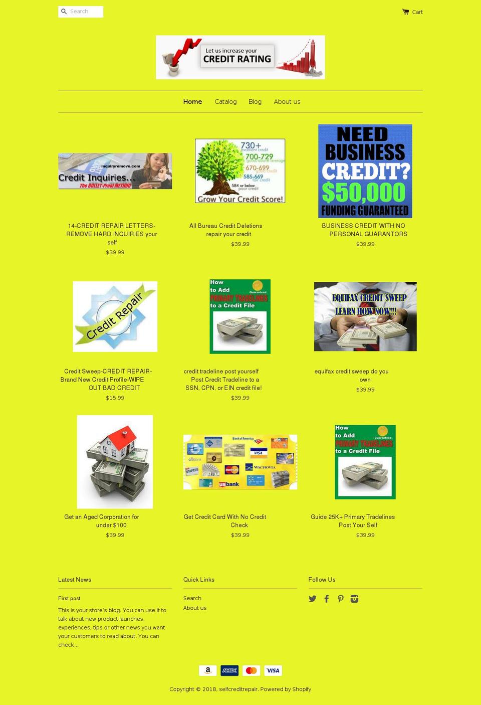 selfcreditrepairllc.net shopify website screenshot
