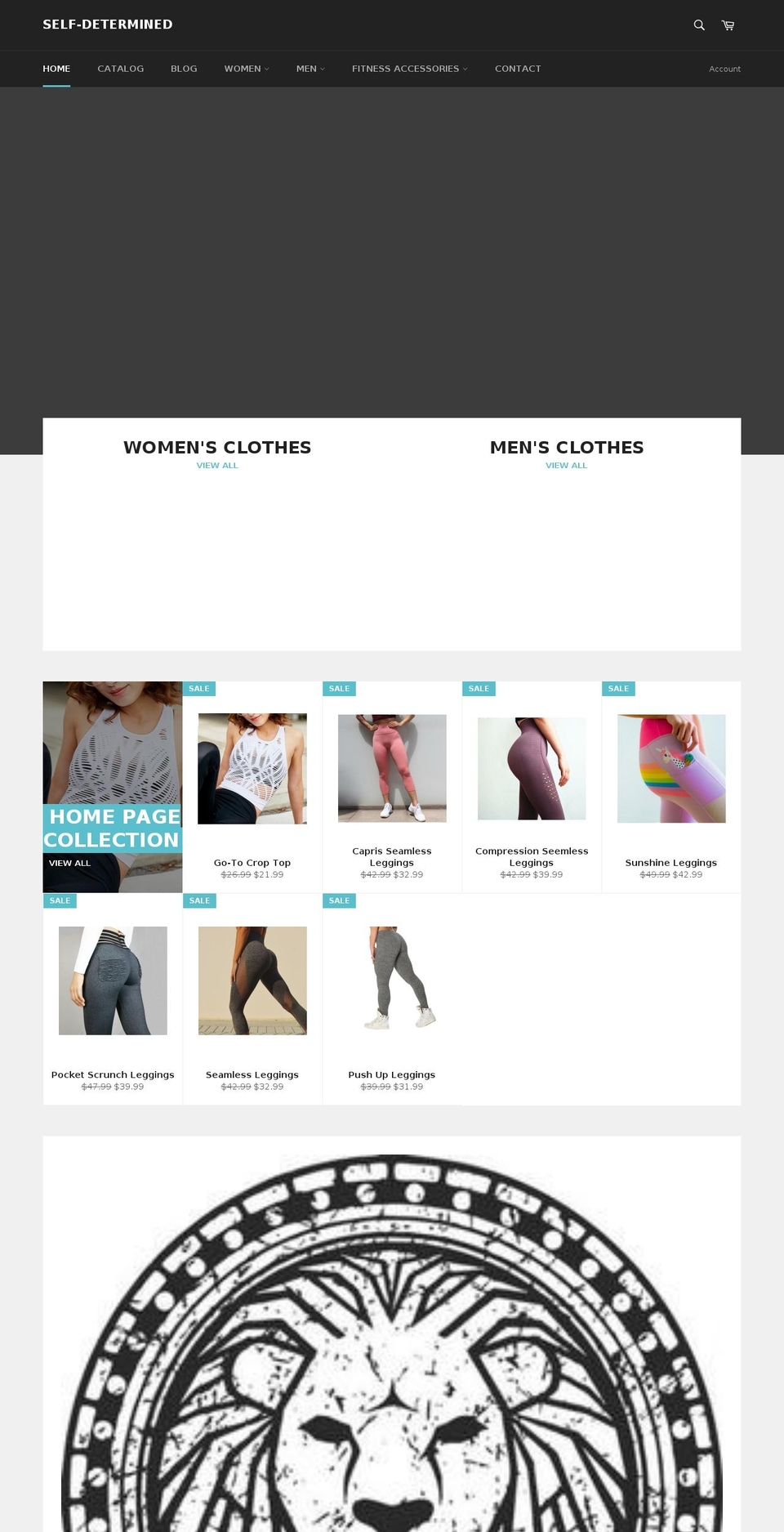 selfdeterminedfitness.com shopify website screenshot