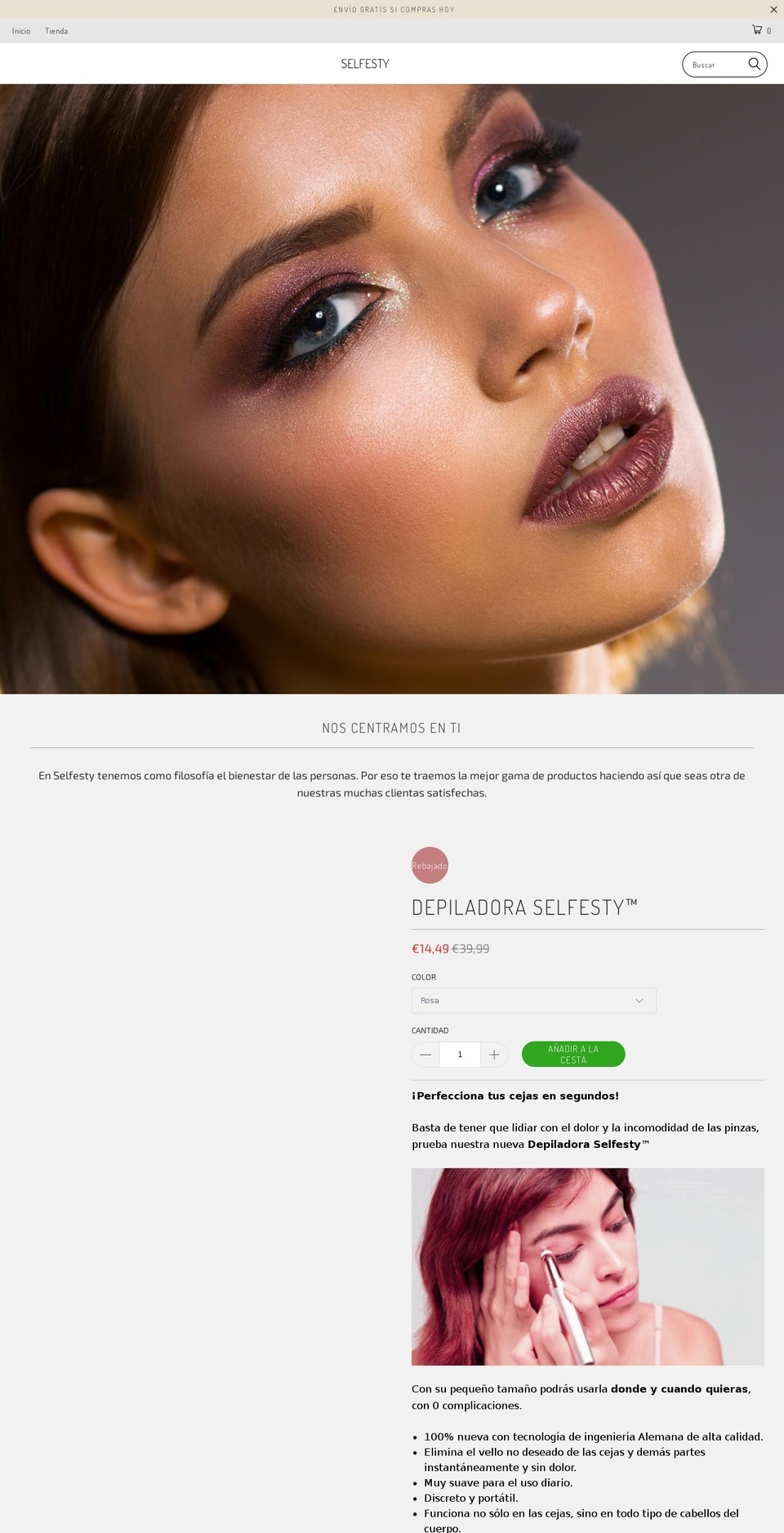 selfesty.com shopify website screenshot