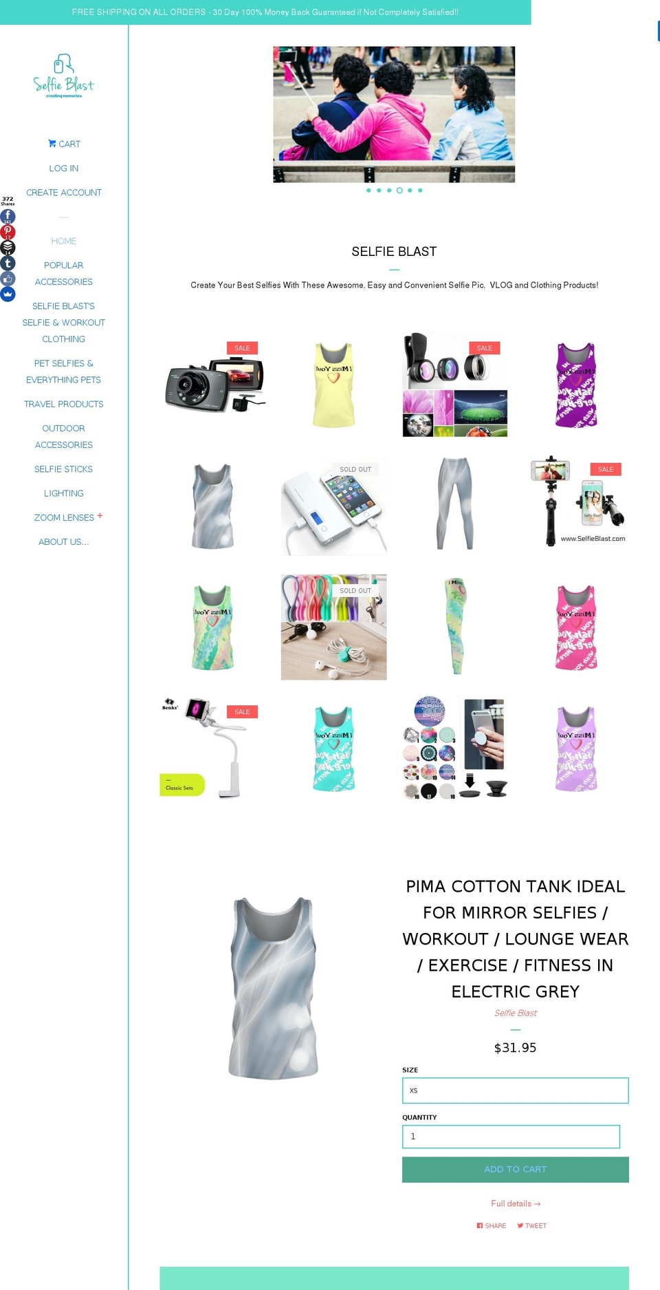 selfieblast.com — Shopify storefront screenshot