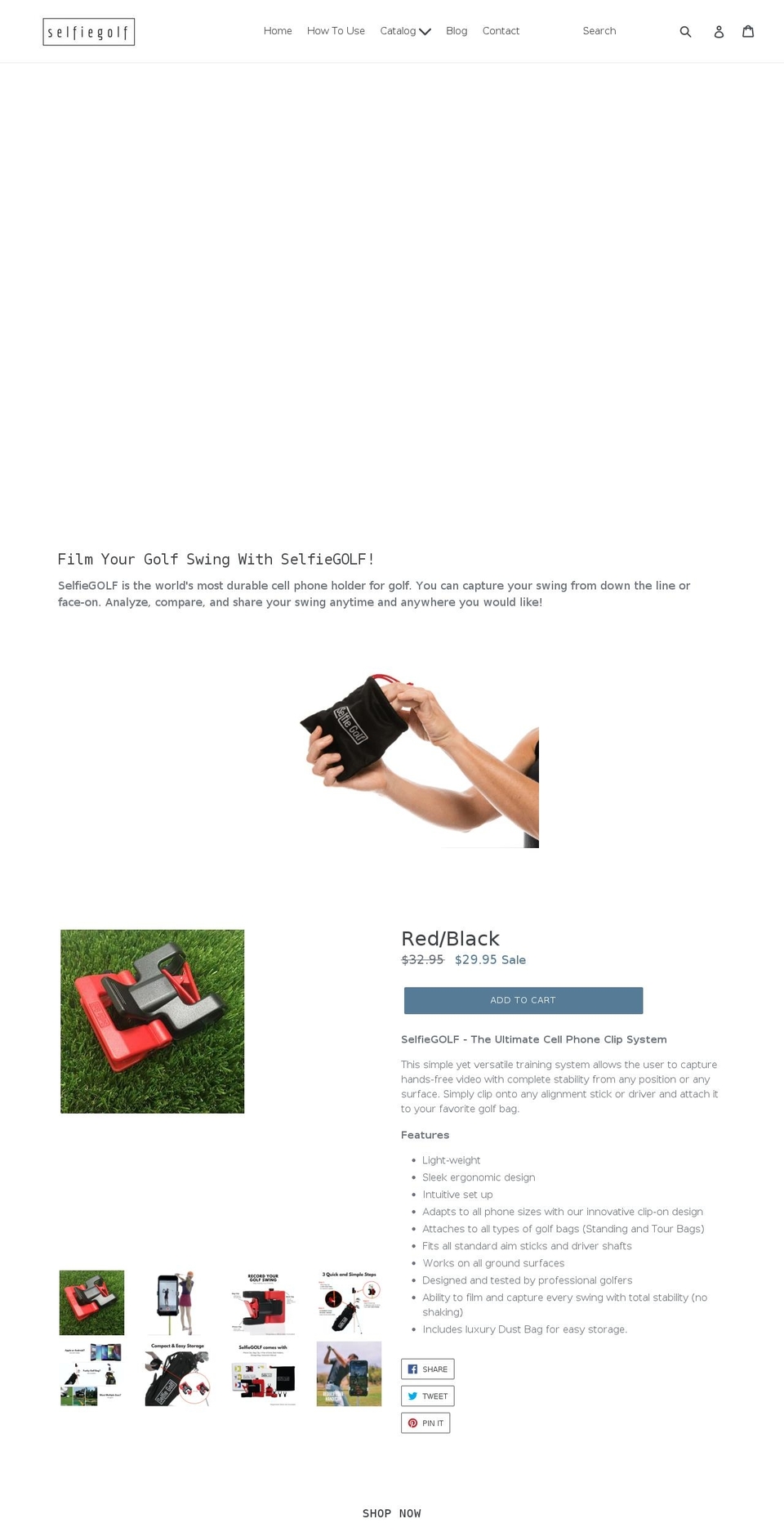 selfiegolf.com — Shopify storefront screenshot
