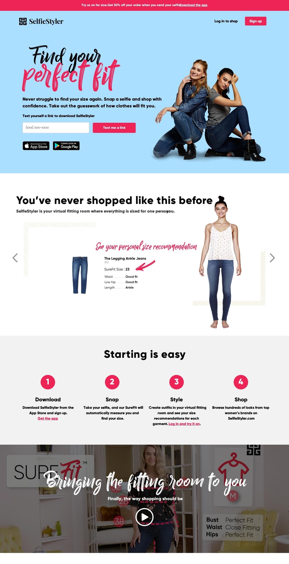 selfiestyler.com shopify website screenshot