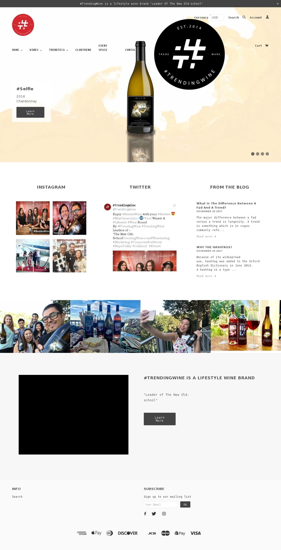 selfiewine.com — Shopify storefront screenshot