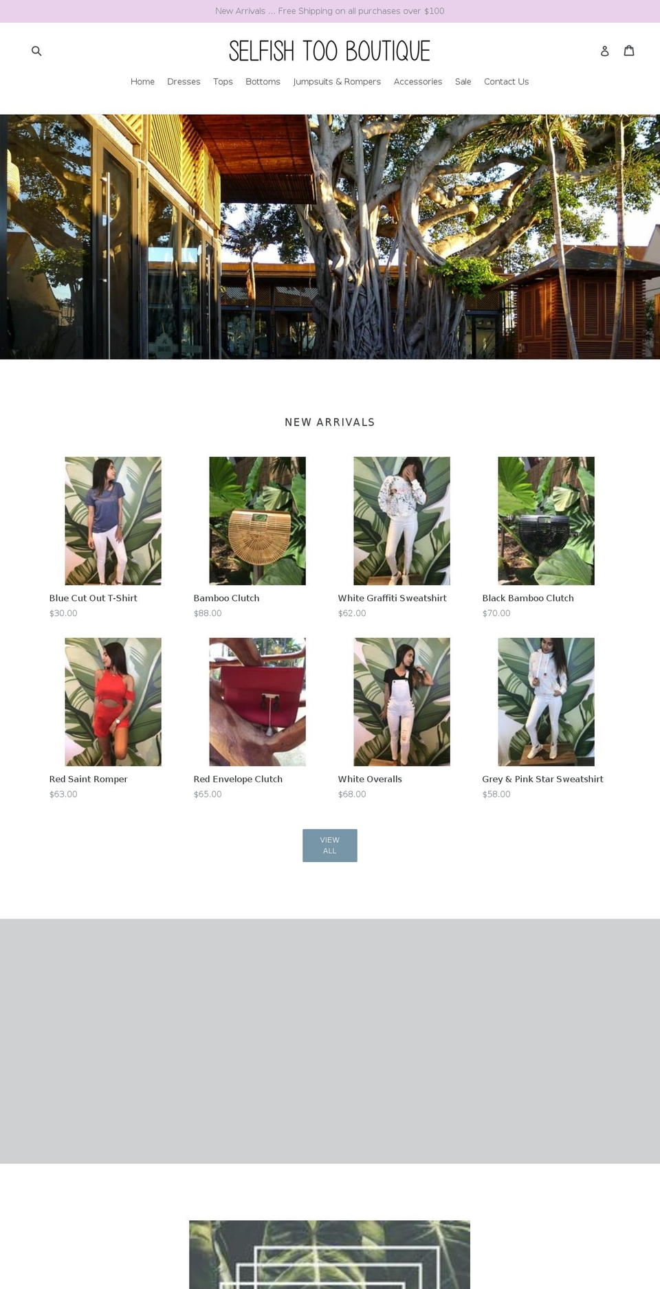 selfishtooshop.com — Shopify storefront screenshot