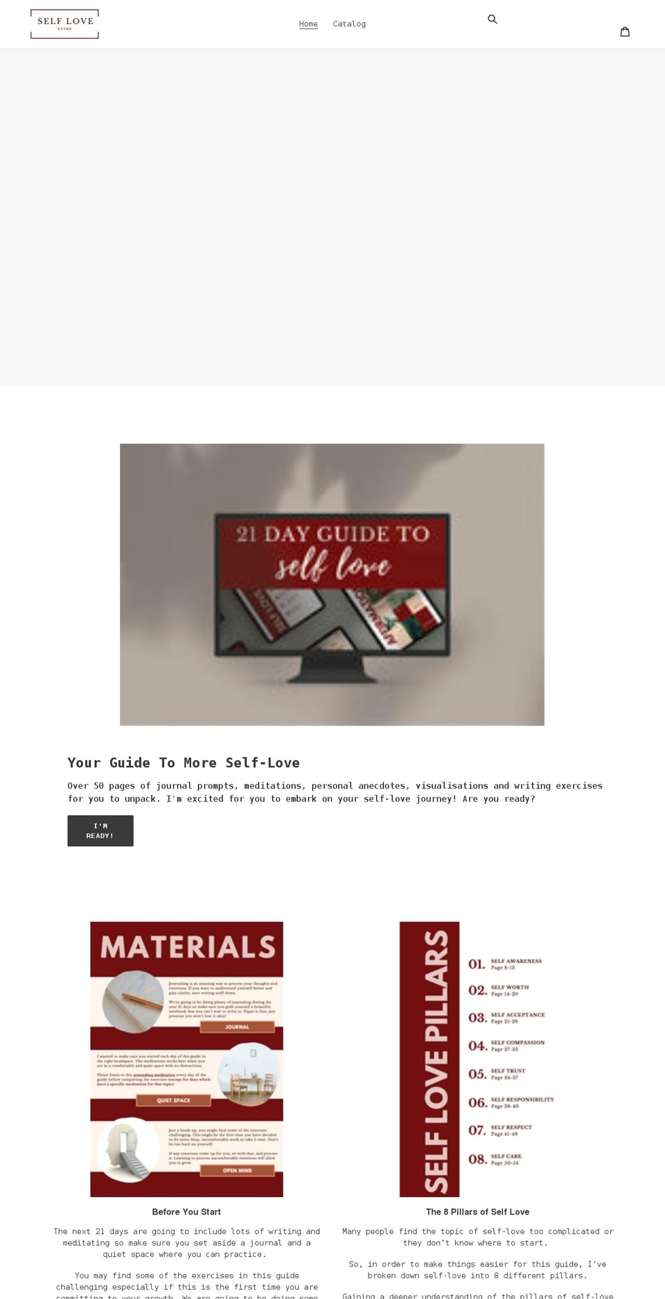 selfloveguide.co.uk shopify website screenshot