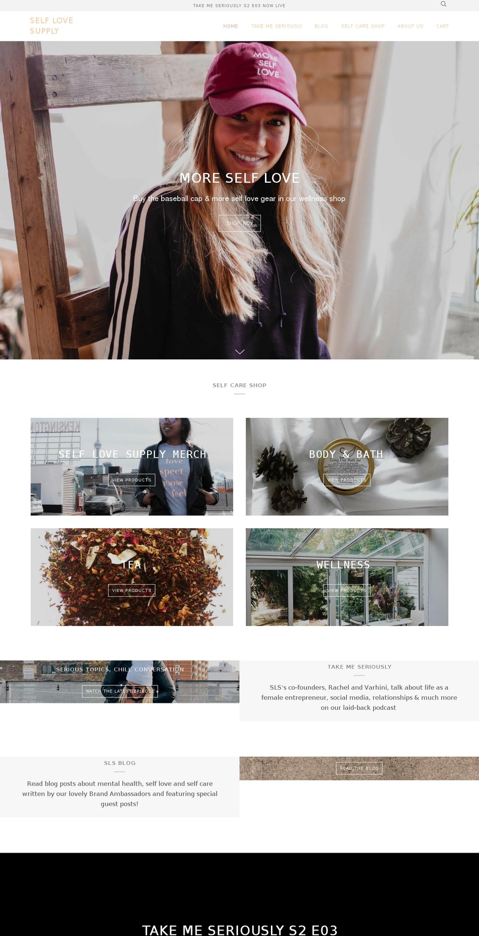 selflovesupply.com shopify website screenshot