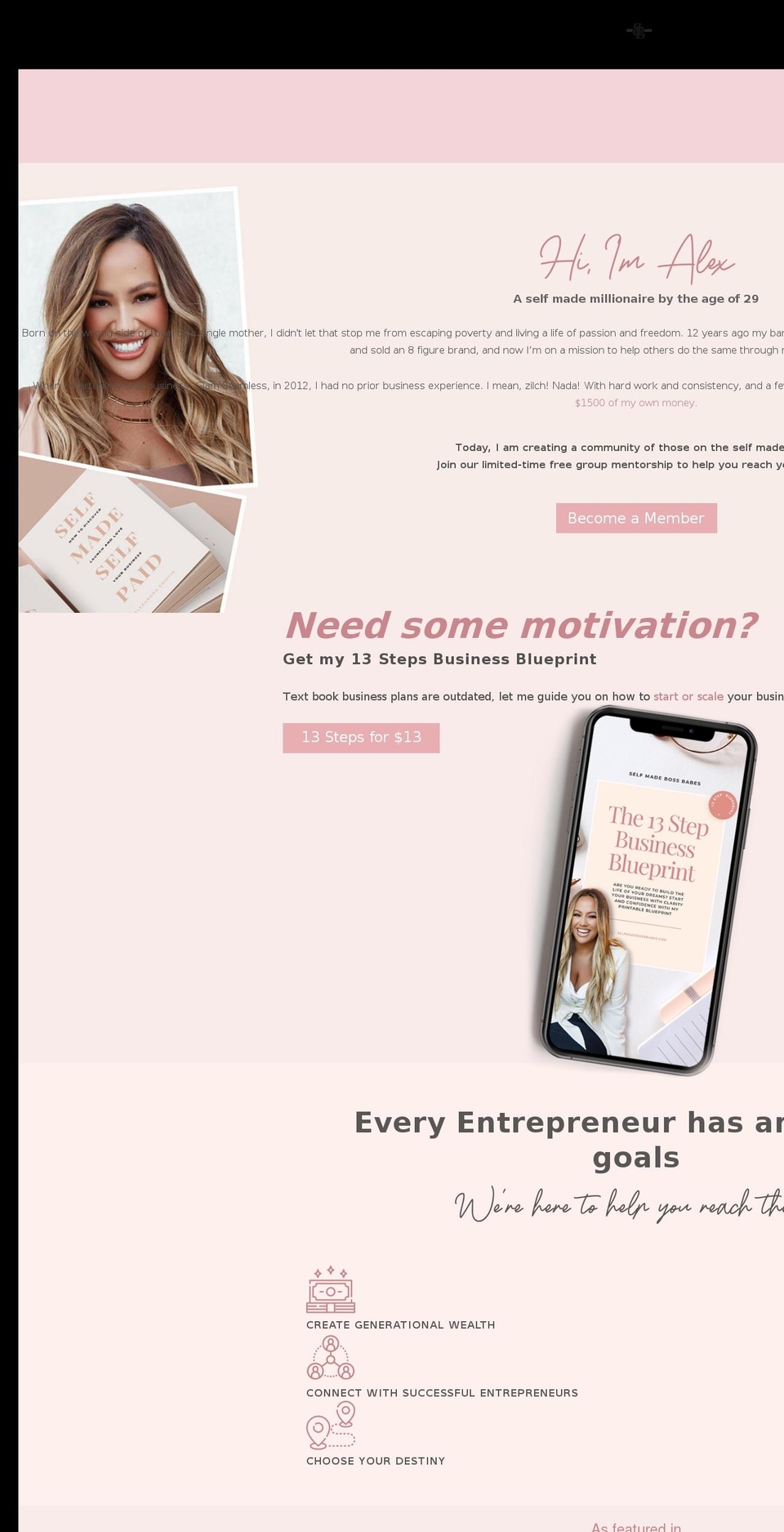 selfmadebossbabes.com shopify website screenshot