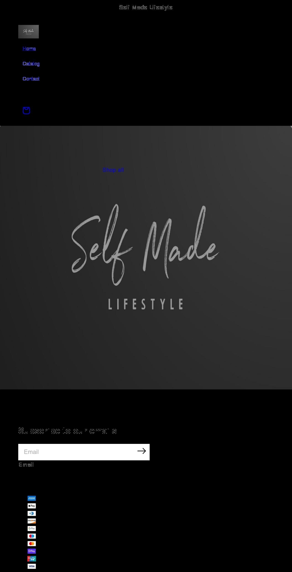 selfmadelifestyle.co.uk shopify website screenshot