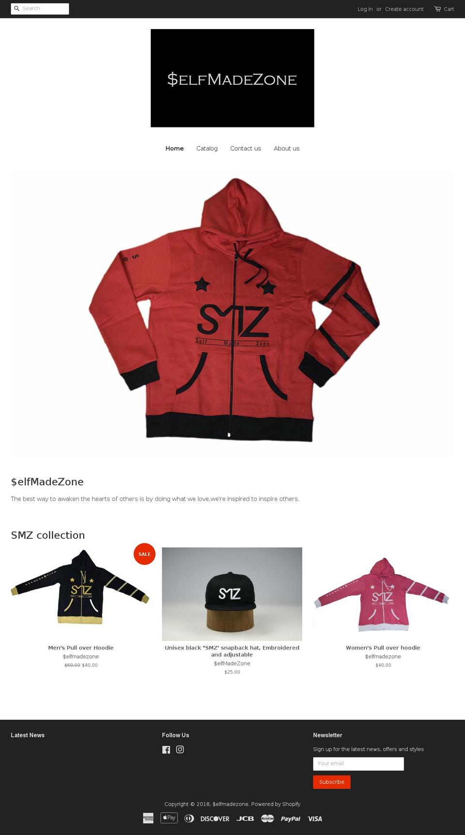 selfmadezone.com — Shopify storefront screenshot