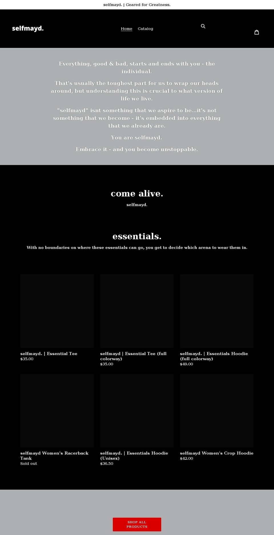 selfmayd.com shopify website screenshot