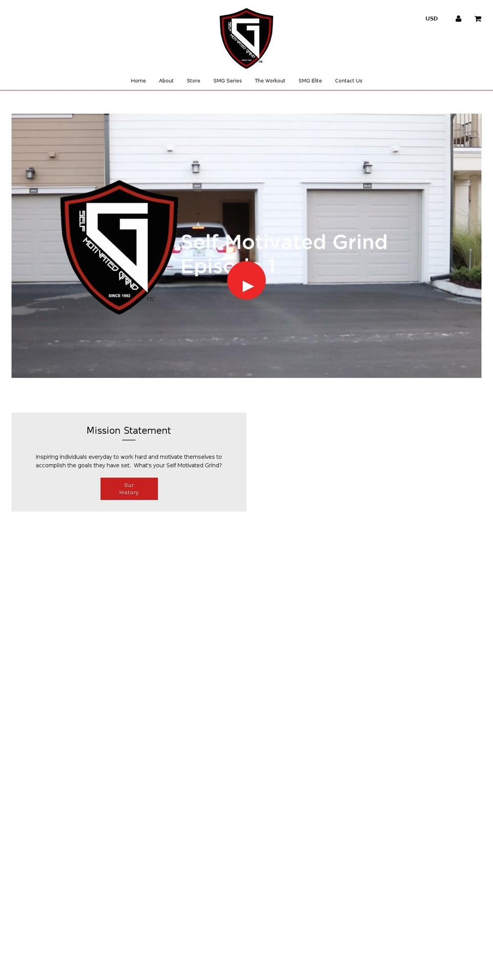 selfmotivatedgrind.com — Shopify storefront screenshot
