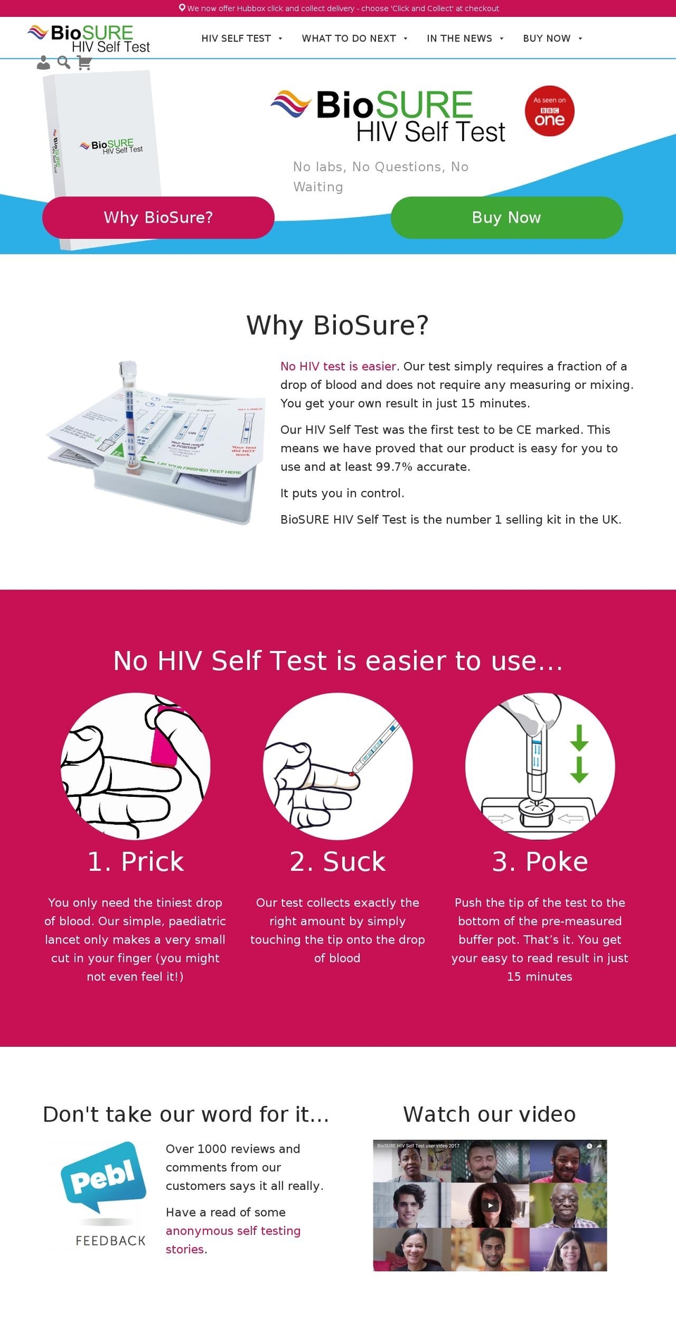 selftest.hiv shopify website screenshot