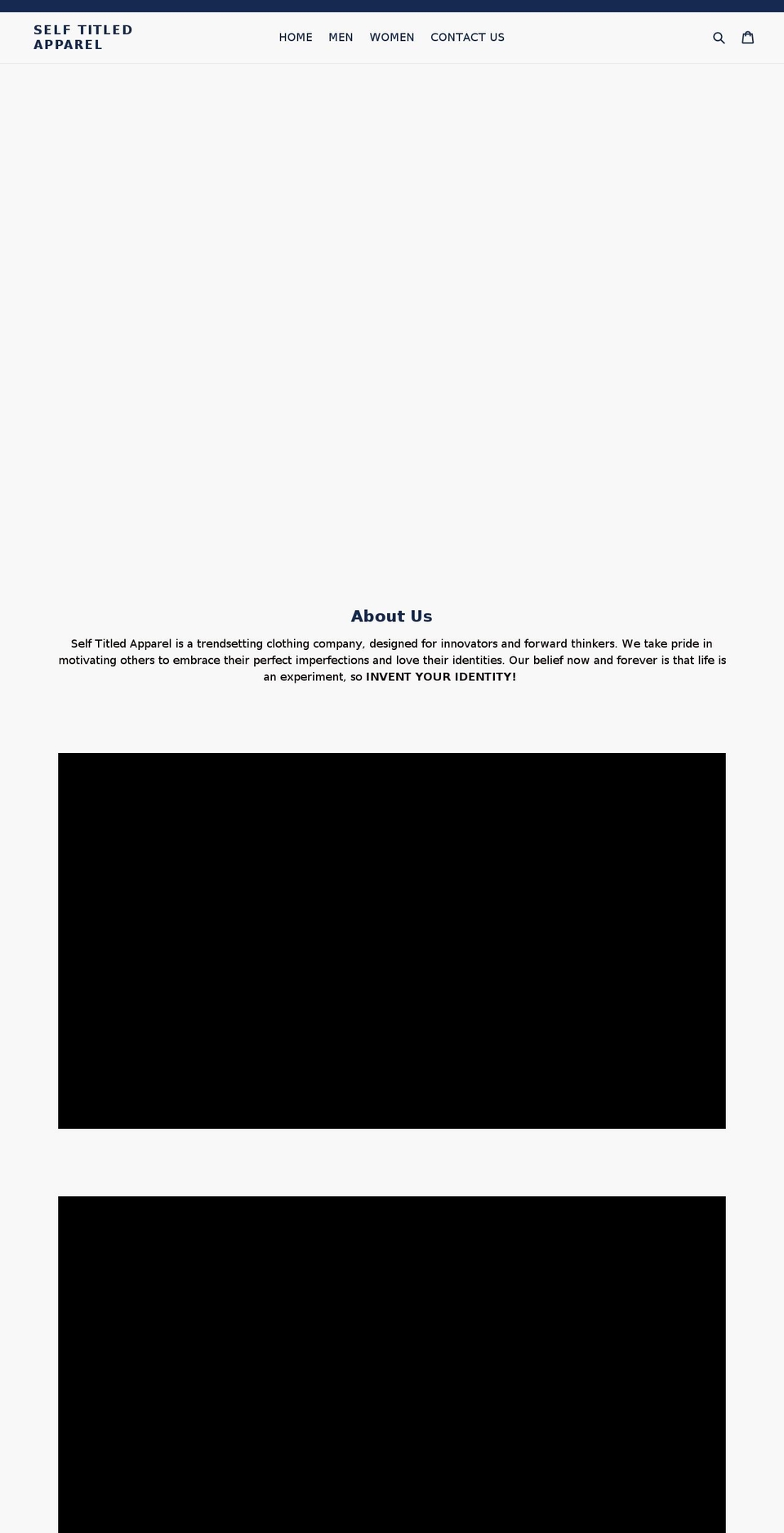 selftitledapparel.com — Shopify storefront screenshot