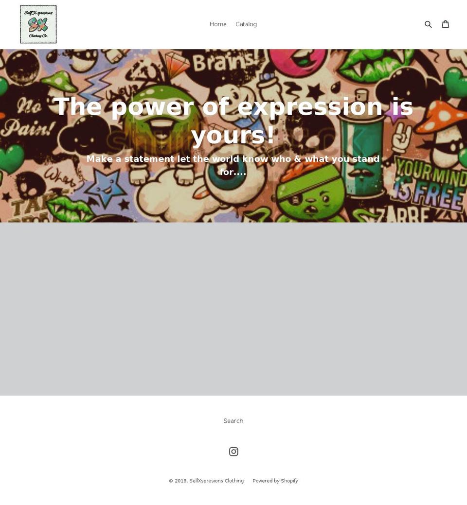 selfxspresions-clothing.com — Shopify storefront screenshot