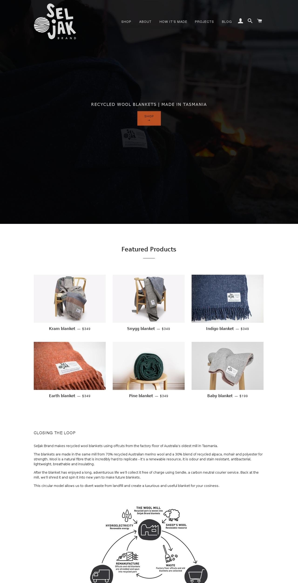 seljakbrand.com — Shopify storefront screenshot