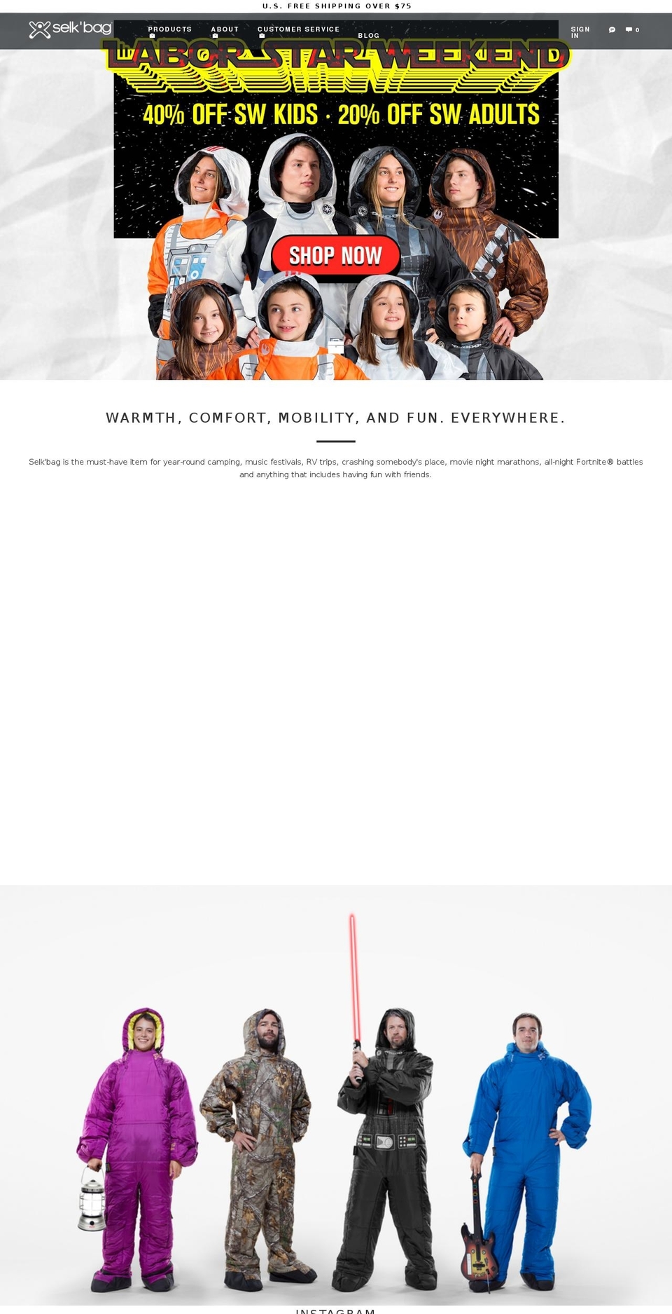 selkbagau.com — Shopify storefront screenshot