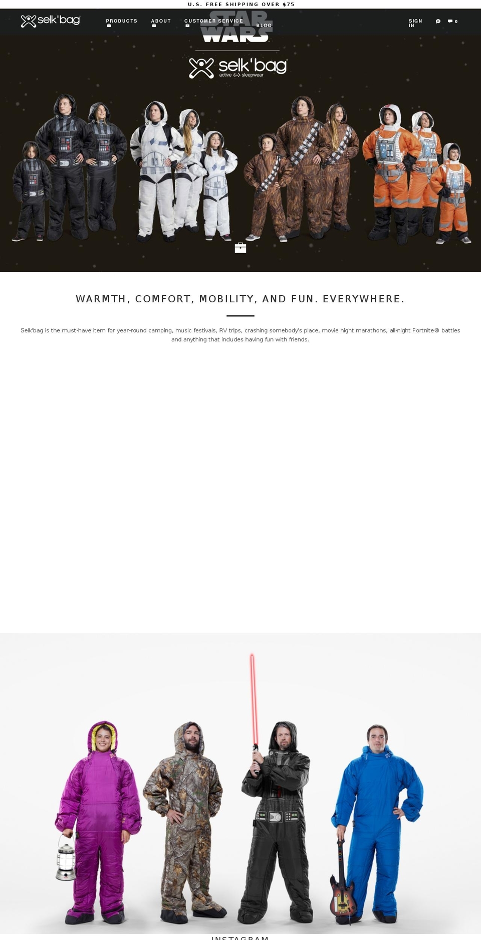selkbagusa.com — Shopify storefront screenshot